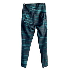 TKO Tiger Stripe Women's Leggings Teal Green Black M